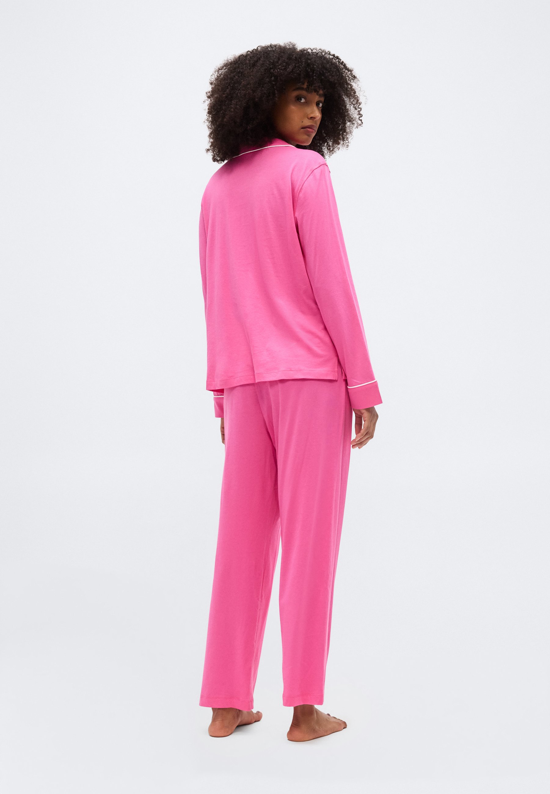 Lauren Ralph Lauren NOTCH COLLAR PAJAMA - Nachtwäsche Set - pink