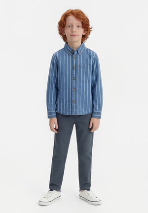 Les Deux KASH STRIPE SHIRT KIDS UNISEX - Košeľa - denim blue