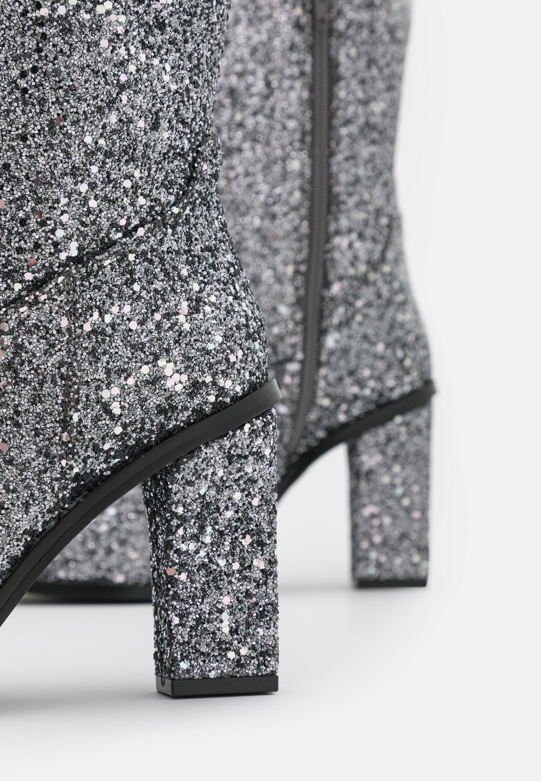Buffalo VEGAN ZOE BOOT - Laarzen met hoge hak - gun glitter/gunmetal -  Zalando.nl
