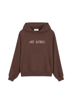 OH APRIL, BF HOODIE RAGLAN COW - Sweat à capuche - dark brown