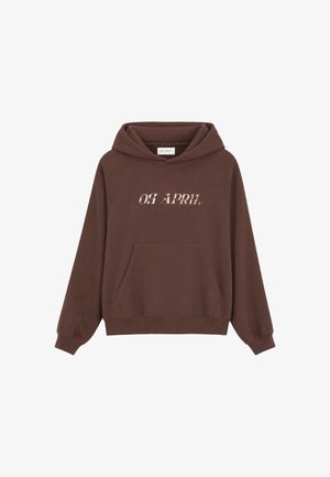 OH APRIL, BF HOODIE RAGLAN COW - Sweat à capuche - dark brown