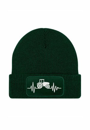 MIT PATCH TRAKTOR HERZSCHLAG - Beanie - dunkelgrün