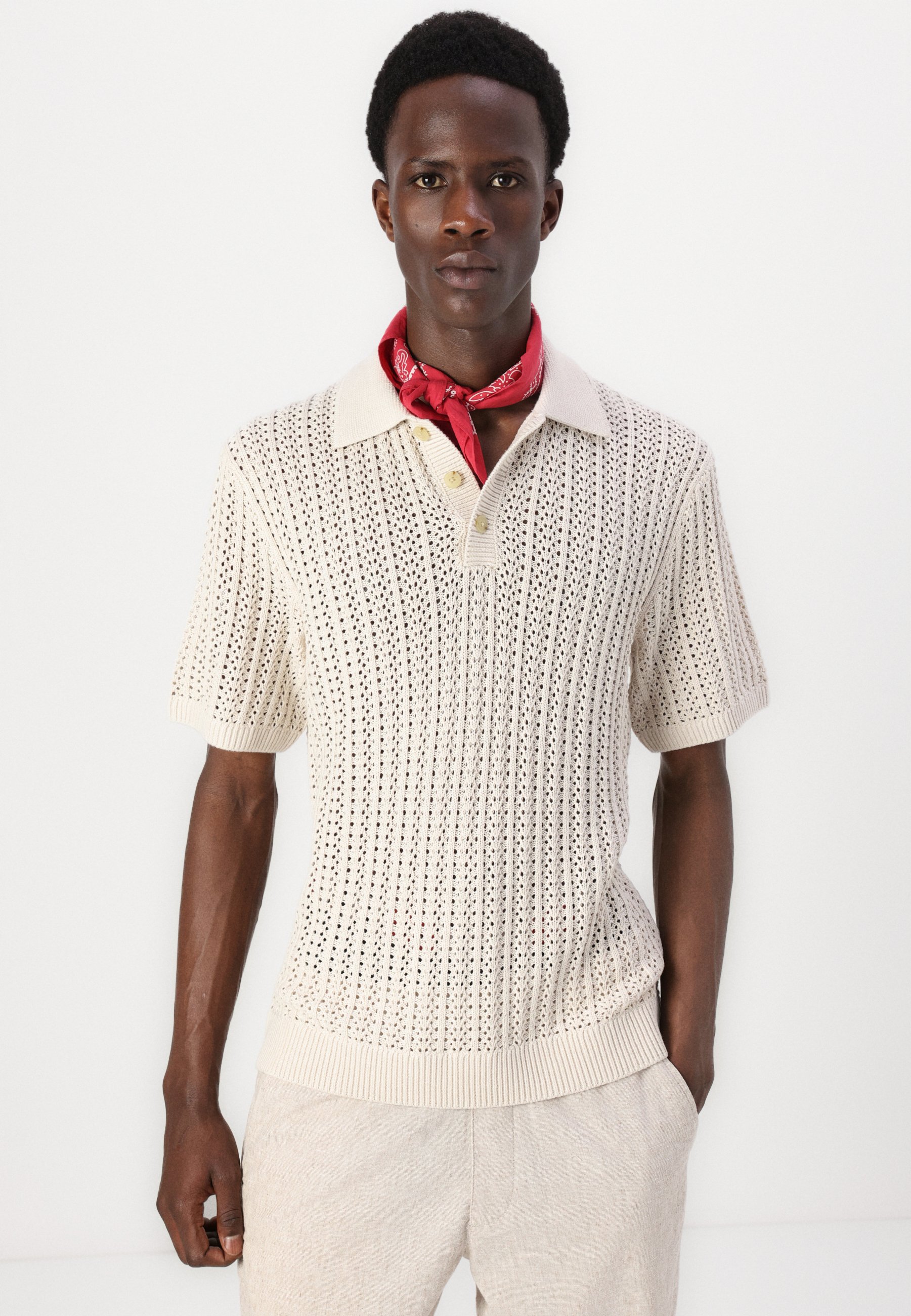 Jack & Jones PREMIUM JPRCCJOEL - Polo shirt - whitecap gray/off