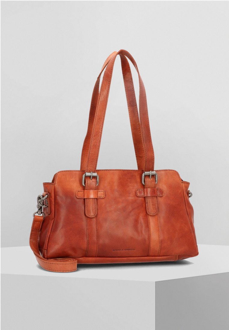 Spikes & Sparrow SPIKES & SPARROW SCHULTERTASCHE LEDER 34 CM - Bolso de mano - dark brown
