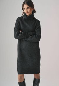 THE SET 2 PACK ROLL NECK - Svetríkové šaty - charcoal grey mink