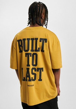 T-Shirt print - vintage washed mustard