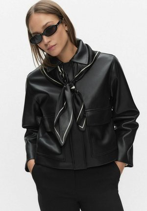LILY - Veste en cuir - black