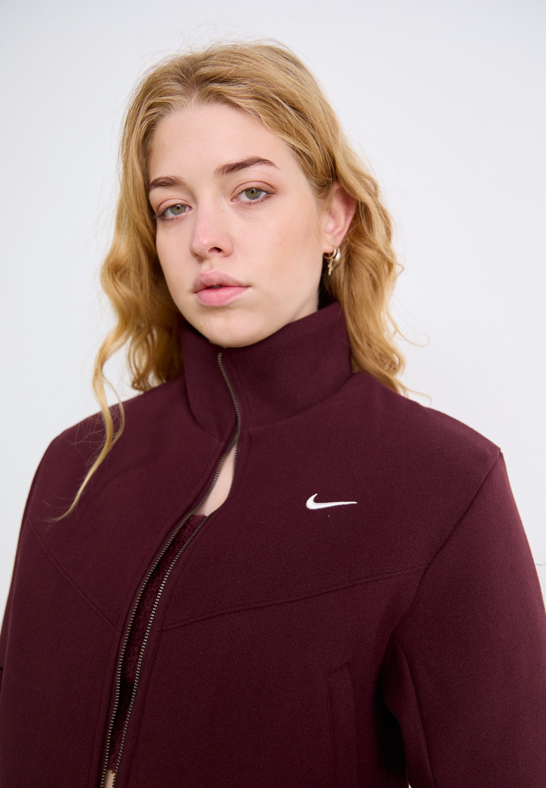 maroon nike jacket women's
