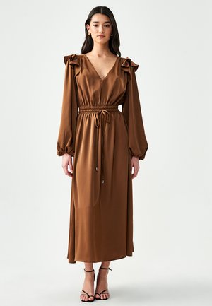 MAY FRILL - Day dress - chocolate