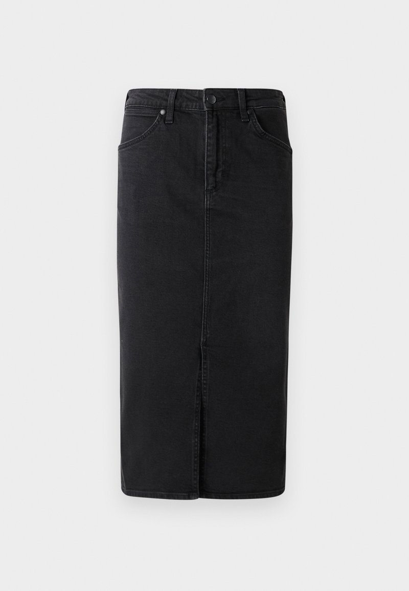 Wrangler Kokerrok zwart denim/blackdenim