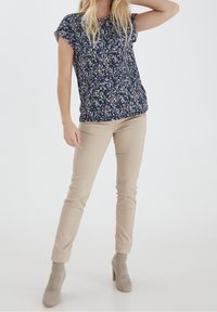 Fransa Print T-shirt - dark blue