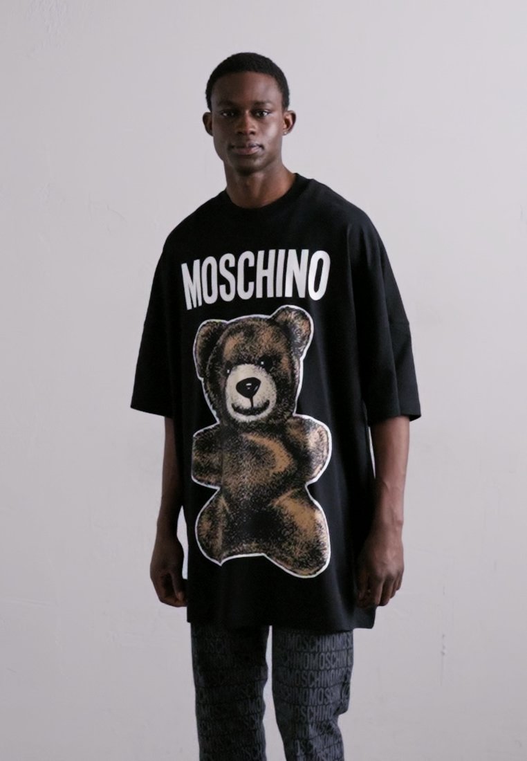 MOSCHINO BEAR - Print T-shirt - multi black/black - Zalando