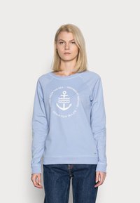TOM TAILOR DENIM PRINTED RAGLAN SWEATER - Camisola - brunerra blue