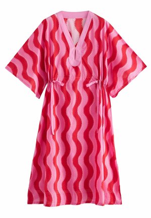 KAFTAN - Dienas kleita - pink red swirl print