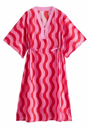 Cath Kidston KAFTAN - Vestito estivo - pink red swirl print