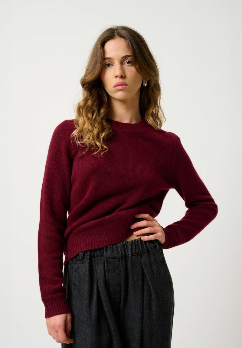 Authentic Cashmere Jersey de punto - mottled cranberry