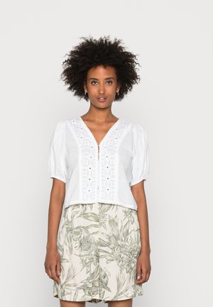 BLUSA VOILE CROP - Blouse - white