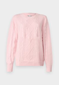 OVERSIZED CABLE CREW - Neule - chalk pink