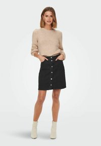 JDY JDYDINEA L/S O-NECK SOLID PULL KNT NOOS - Svetr - tapioca