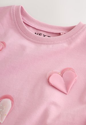 Next LONG SLEEVE HEART APPLIQUÉ - Langærmet T-shirt - pink
