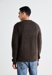 Jack & Jones PREMIUM JPRBLAELIAS CREW NECK  - Jumper - slate black melange