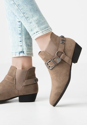 Cowboy-/Bikerlaarsjes - taupe