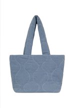 Sister ME Leather Shopper Bag With Zip Sky Blue