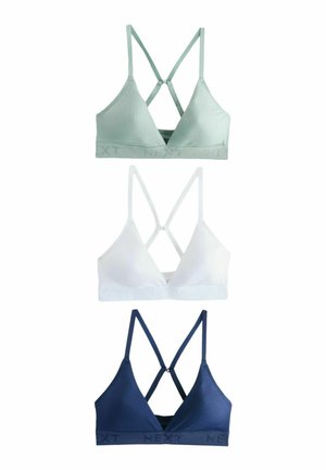 REGULAR FIT LOGO BRALETTES 3 PACK - Háromszög melltartó - white green navy