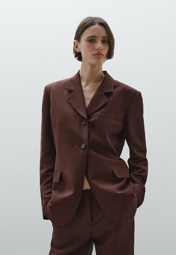 FLOWING - Blazer - bordeaux