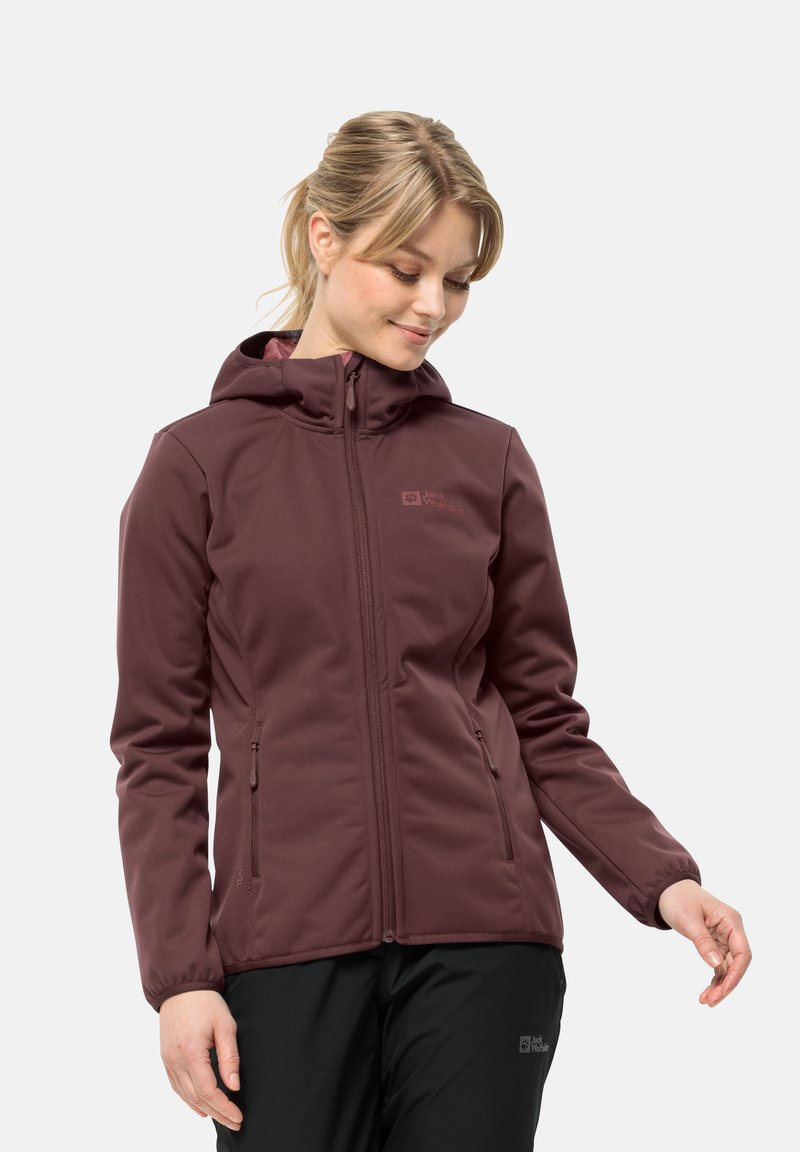 Jack Wolfskin WINDHAIN - Soft shell jacket - dark maroon