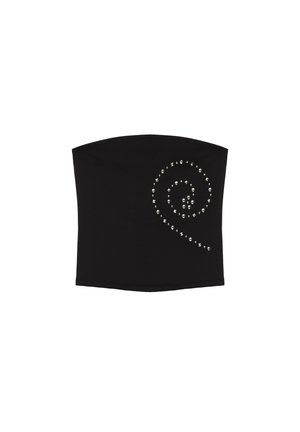 PULL&BEAR, STUDDED - BANDEAU TOP - Débardeur - black