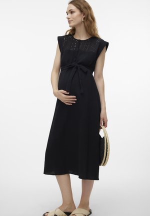 MAMALICIOUS MLJUANA LIA CAP DRESS  - Tričkové šaty - black