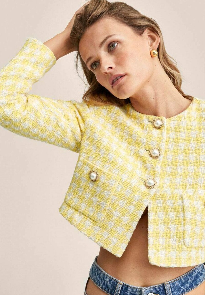 Damen Strickjacken | Mango LUCIA Blazer pastelgul/hellgelb - XC05340 Damen Strickjacken | Mango LUCIA Blazer pastelgul/hellgelb - XC05340