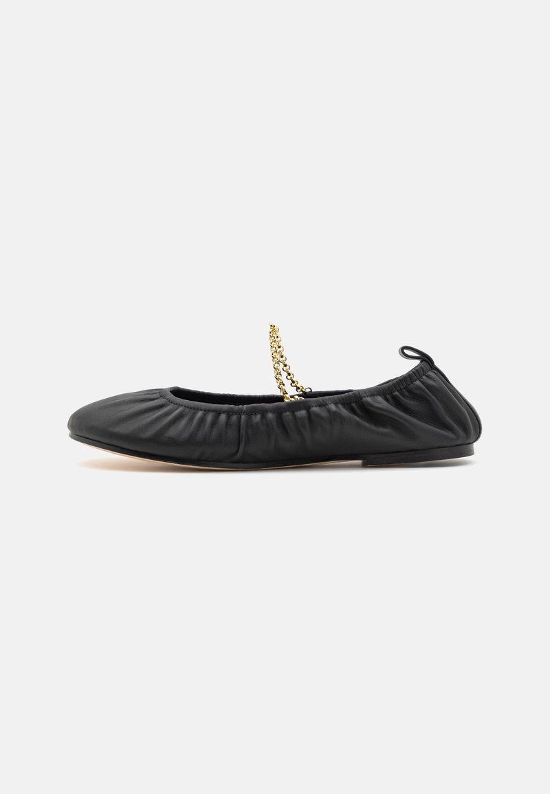 Studio Amelia RONDE BALLET FLAT - Μπαλαρίνες με λουράκι στον αστράγαλο - black