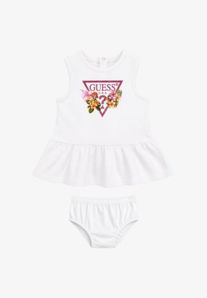 Guess, INTERLOCK SLEEVELESS DRESS - Vestito di maglina - off white
