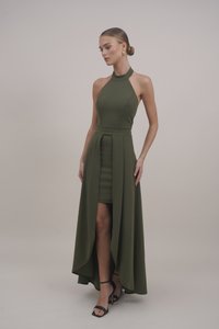 WAL G. - YANNY HALTER NECK - Ballkjole - khaki green Miniatyrbilde 1