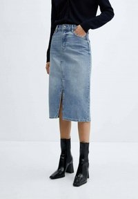 Mango - SOLE - Denim skirt - middenblauw Thumbnail Image 1