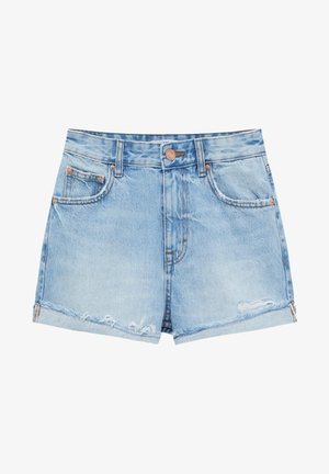MID RISE - Jeansshort - stone blue denim