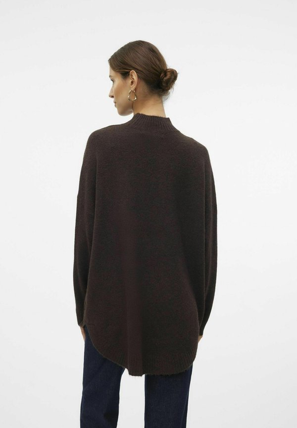 VMPLAZA HIGHNCK LONG PULLOVER - Jumper - chocolate torte3