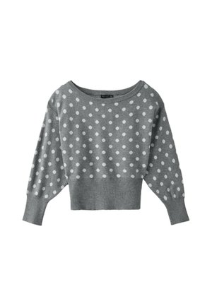 Stradivarius, ASYMMETRIC RIBBED HEM KNIT SWEATER 01645702 - Pullover - dark grey