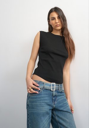 Topshop ADELA BOYFRIEND TANK - Tricou basic - black