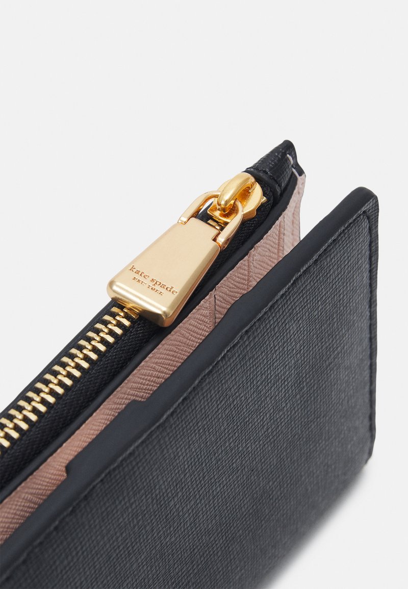 Portefeuille Morgan Noir Et Or - Faux Cuir, Style épuré, Neuf Sans étiquette