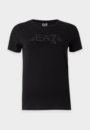 EA7 Emporio Armani, TRAIN LOGO SERIES TEE EAGLE CROSSOVER - Тениска с щампа - black