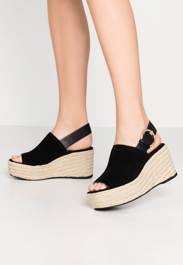 WILD WEDGE - Sandalias de tacón - black