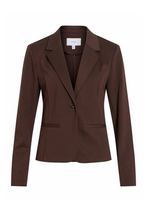 VILA, BLAZER VIKAMMI JERSEY - Blazer - coffee bean