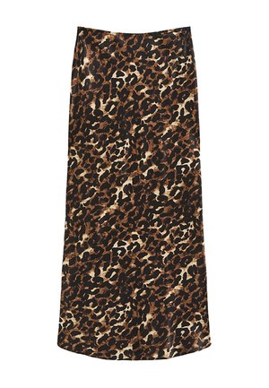 MIDI  - A-lijn rok - brown pattern