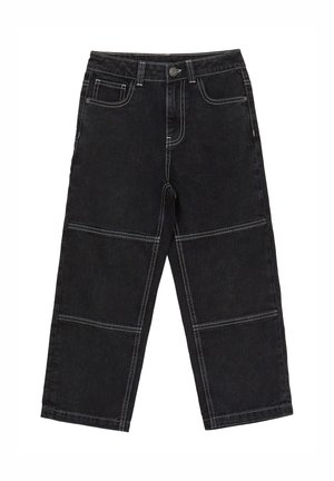 WIDE LEG - Jean boyfriend - nero denim