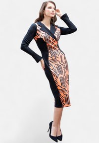 HotSquash COLLAR DETAIL - Pārliekama kleita - orange   black