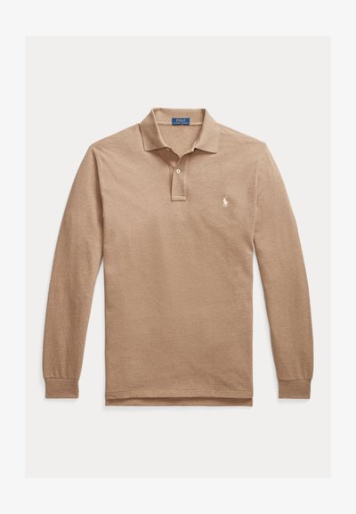 Polo Ralph Lauren Big & Tall LONG SLEEVE POLO SHIRT - Πόλο - grey cloud heather