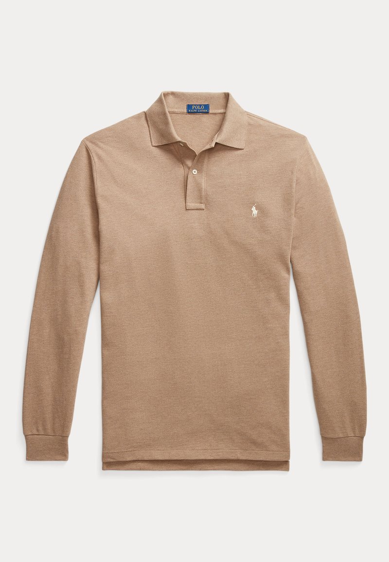 Polo Ralph Lauren Big & Tall LONG SLEEVE POLO SHIRT - Πόλο - grey cloud heather